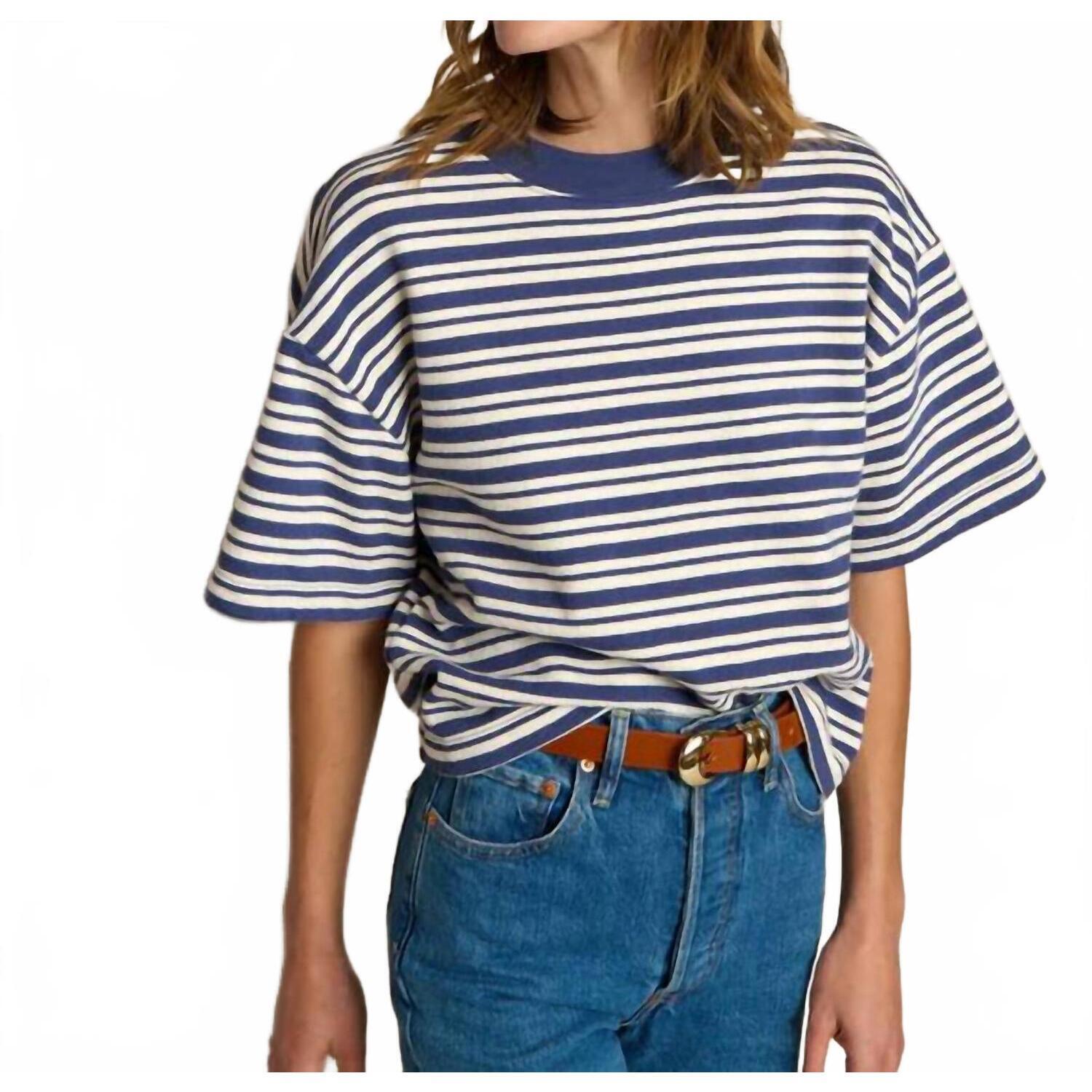 New Nation Ltd Gio Sweatshirt In Tossed Stripe